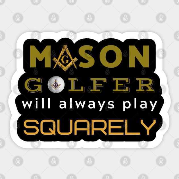 Mason Golfer Sticker by Hermz Designs